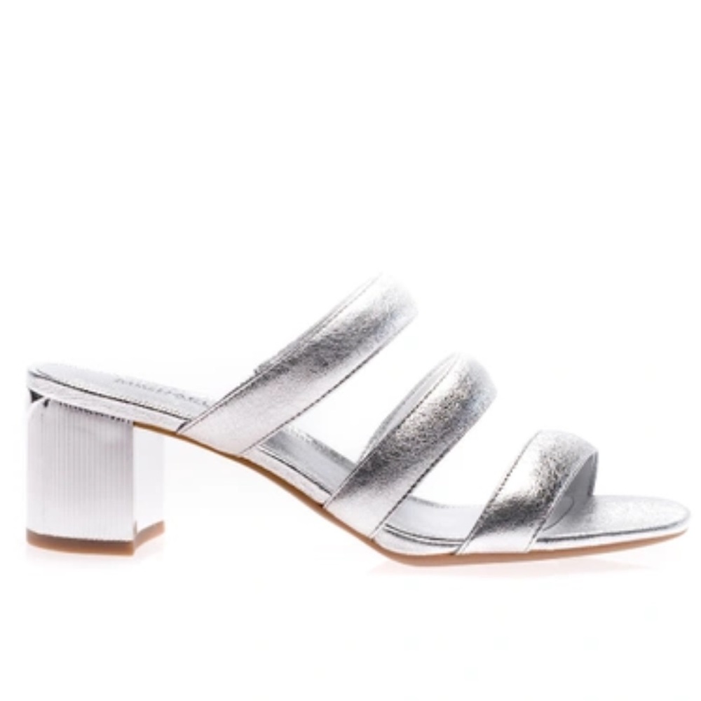 Michael Kors Paloma silver metallic mules - Picture 8 of 13